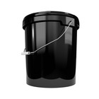 16l Bucket With Lid Black Round 1x Plastic Bucket Food Safe Airtight