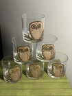 Vintage Owl Low Ball George   s Briard Glasses   Set Of 6 Mid Century Retro
