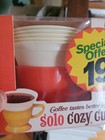 Vintage Solo Cozy Cups  Holders And  Liners New Old Stock Orange