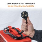Comfort Zone Portable Industrial Fan-forced Space Heater  Nema 6-30  240v 30amps