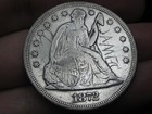 1872 P Seated Liberty Silver Dollar- Philadelphia  Vf xf Details