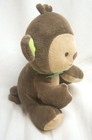 Fisher-price Baby Snugamonkey Brown Monkey W  Green Bow 6  Plush Stuffed Animal