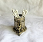 Vintage Brass  Poodle Vanity Holder 2 25  Ornate Filigree Mid-century Dog