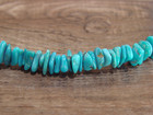 Native American Sterling Silver Adjustable Turquoise Nugget Stone Necklace By   
