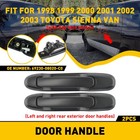 2pcs Black Exterior Door Sliding Handle For Toyota Rear Sienna Left   Right Epg