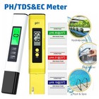 2pcs Digital Lcd Ph Meter Pen  tds Ec Water Purity Ppm Temperature Tester Tool