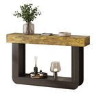 Wood Console Table 2 Tier Narrow Entryway End Sofa Table W storage U-shaped Base