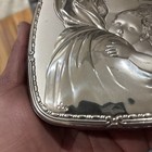 Arde Italy Virgin Mary Child Silver Overlay Plaque Catholic Madonna Religious