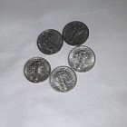 5x Mercury Head Silver Dimes 10c Mixed Dates And Mint Marks  Au Or Better 
