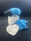 1993 Ty Teenie Beanie Baby Rocket The Blue Jay W tag Errors Collectible Mint 