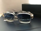 Cazal Square 607- Col 002 Clear Frame Lenses Blue Gradient Unisex Sunglasses