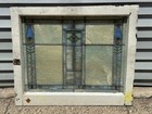 Beautiful Antique Stained Leaded Glass Window 30  X 25 