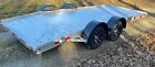  new 2025 18 Ft aluminum open car hauler flatbed 7 000 Lbs ramps torsion Axles