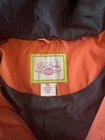 Pink Envelope Quilted Puffer Jacket With Faux Fur Hood Orange Size Xl