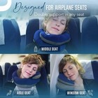 Travel Neck Pillow For Airplane    Patented Double Support For Head Size  Large