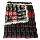 Vintage Indigenous Blanket Hand Woven Textile Fringe Edge