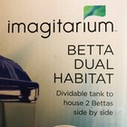 Imagitarium Betta Fish Tank Dual Habitat Dividable Blue 0 8 Gallon Aquarium New