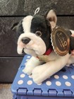 Fao Schwarz 12  Plush Puppy Dog Boston Terrier French Bulldog Frenchie New