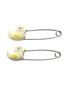Vintage White Duck  baby Cloth Diaper Safety Pins    set Of Two  Babies