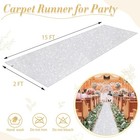 Silver Carpet Aisle Runner For Wedding Ceremony 2 Ft X15 Ft Sparkly Sequin We   