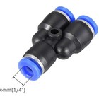10 Pcs 6mm Equal Y Push To Connect Air Fitting Pneumatic Connector Splitter