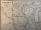 1854 The United States Of North America Original Map  Antique Lithograph