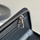 Louis Zippy Organizer Wallet Taiga Leather Black Mens Long Clutch Purse New