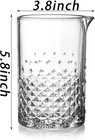 2 Pack Cocktail Mixing Glass  25oz Crystal Martini Stirring Glass  Seamless Bar
