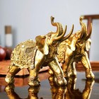 Set Of 2 Lucky Elephant Statues - 7  Home Decor Figurines For Living Room  Offic