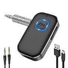 Portable 3 5mm Aux Car Adapter Bluetooth Wireless Audio Receiver Car home Stereo