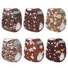 Baby Cloth Diaper 6 Pack With 12 Inserts One Size Cloth Diaper Covers Adjusta   
