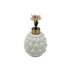 Vintage Perfume Bottle Lot Of 2 Milk Glass Japan Gold Tone Vanity Decor