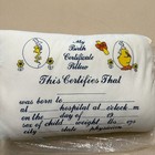 New Vintage Chick Egg Birth Certificate Nursery Infant Pillow Baby Announcement
