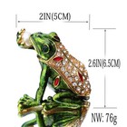 Kiss Pearl Frog Trinket Box Hinged Hand-painted Animal Figurine Collectible R   