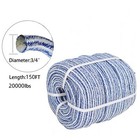 20000lbs 24 Strand Braid Polyester Rope Arborist Tree Climbing Rope 3 4     150 