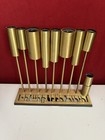 Rare Oppenheim Brass Menorah Made In Israel 60    Hanukkah Judaica