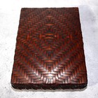 Japanese Vintage Bamboo Woven Basket Storage Box Mingei Folk Art Bvo67