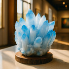 Rare Blue Phantom Quartz Crystal Cluster Natural Rough Art Decor Energy Stone