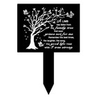 Memorial Grave Marker For Cemetery - Waterproof Metal Plaque Stake For Tree