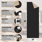 Black Modern Hall Runner Rug Long Rugs Hallway Area Carpet Non Slip 20 x59 