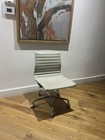 Herman Miller Eames Aluminum Group Side   Desk Chair Grey Leather