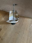 Vintage Shell Sailboat Thimble Holder W thimble Very Rare Albany Ny Souvenir