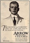 C1910 Arrow Collars Olympic And Carlton Print Vintage Advertisement 37-129