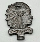 Fairfield Iowa Ia Cast Iron Indian Headdress 2 5  Tall X 1 75  Wide 