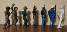 Vintage Lot Of 7 Barclay Pod Foot Lead Toy Army   Navy Figures