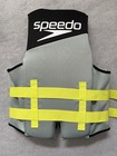 Speedo Adults  Life Jacket Vest Xs sm 90  Lbs Black lime Brand New