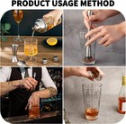 Glass Cotail Shaker Stainl Steel Leak-proof Lid Boston Shaker I