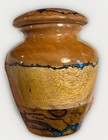 Small Urn Wooden Pet Loss Sympathy Gift Memorial Lichtenberg Fractal Burning