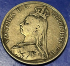 Uk gt Britain  1887 Crown Km765  Circ  0 925 Silver  Free Usa Shipping