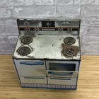 Vintage Wolverine Play Set Tin metal Kitchen Stove White Turquoise 12 x11 x6 